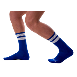 Barcode Berlin Chaussettes Gym Socks Bleu-Blanc